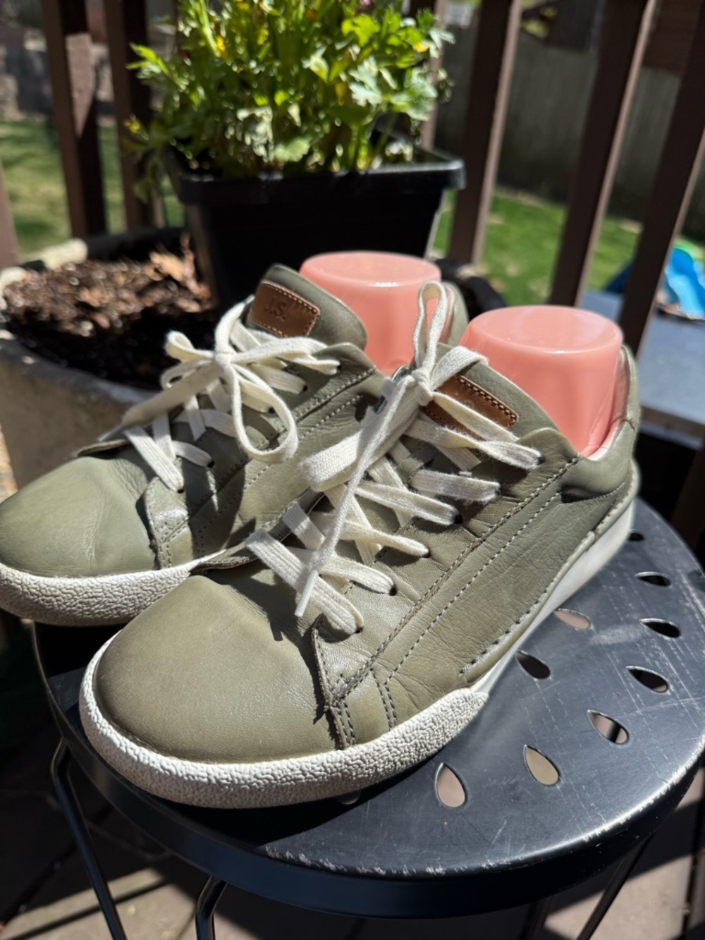 Josef Seibel Women's Claire 38 7.5 Casual Leather Trainers Mint Green Sneakers